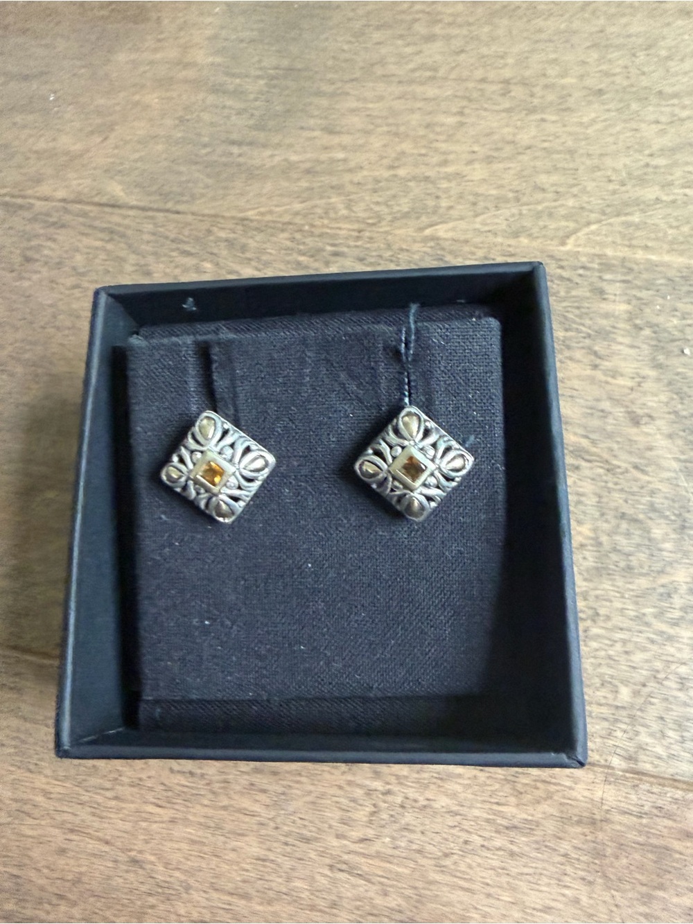 John Hardy Batu Sari sterling and citrin Studs with 18K accents